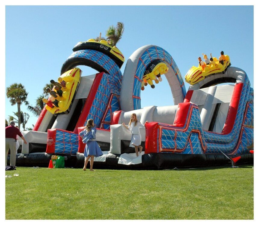 WildOne Inflatable Roller Coaster Obstacle Course BYB Event Services