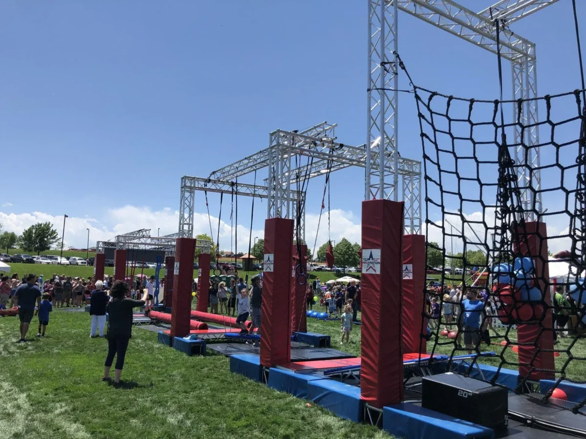 obstacle course rental - Ninja warrior obstacle course. Rent from BYB Event and Party Services.
